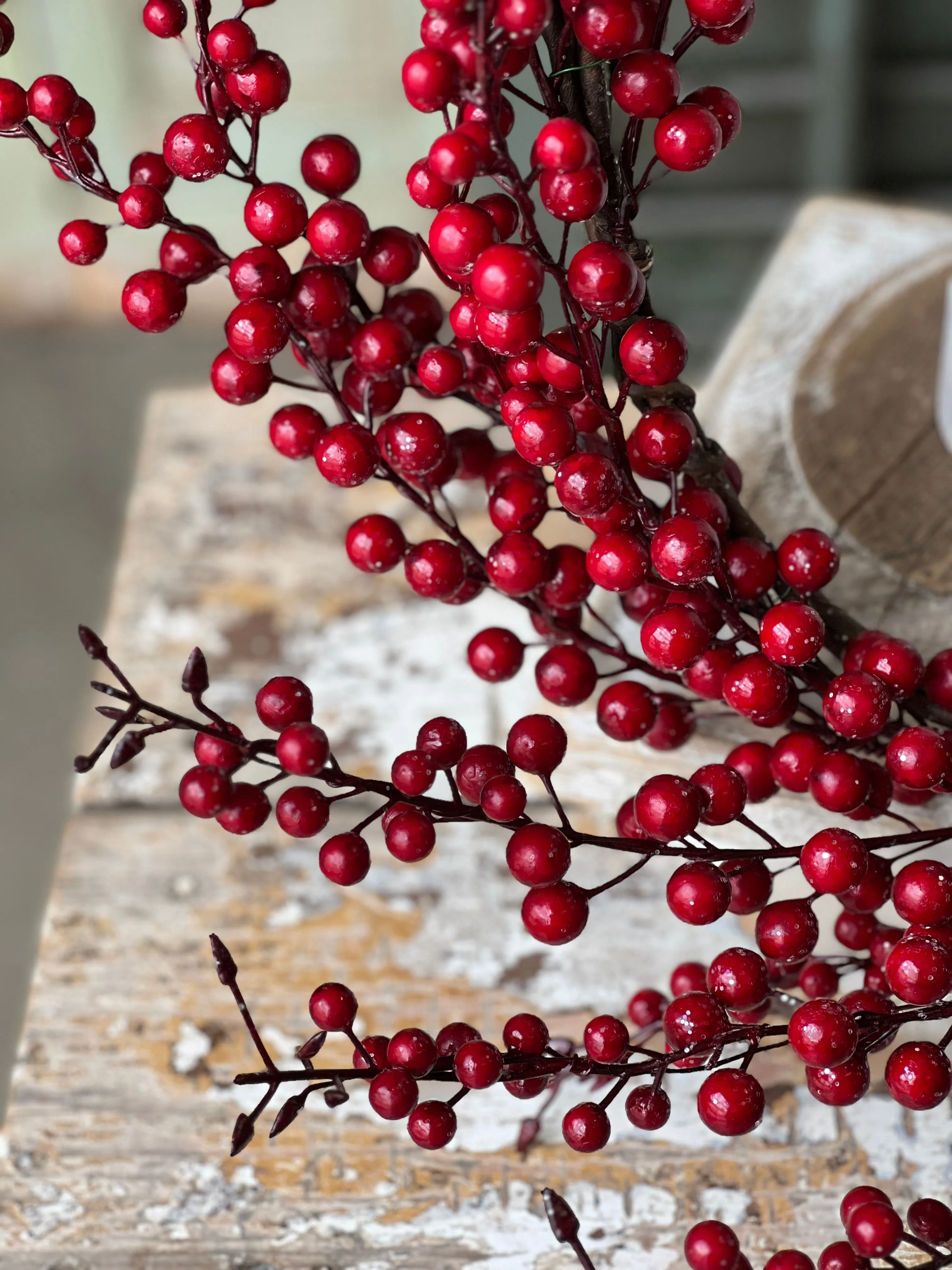 Iced Weatherproof Berry Wreath | 22"