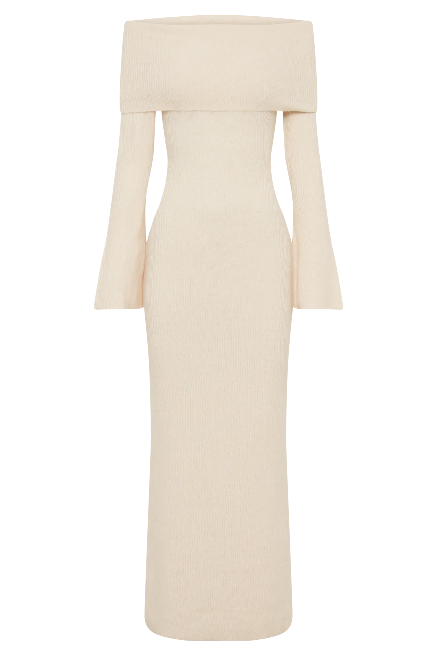 Katherine Off Shoulder Knit Maxi Dress - Ivory