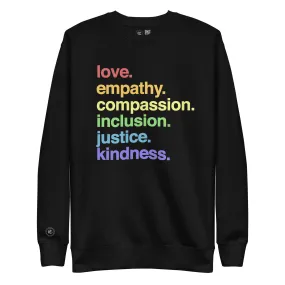 'Kindness Is' Pride Crewneck Sweatshirt