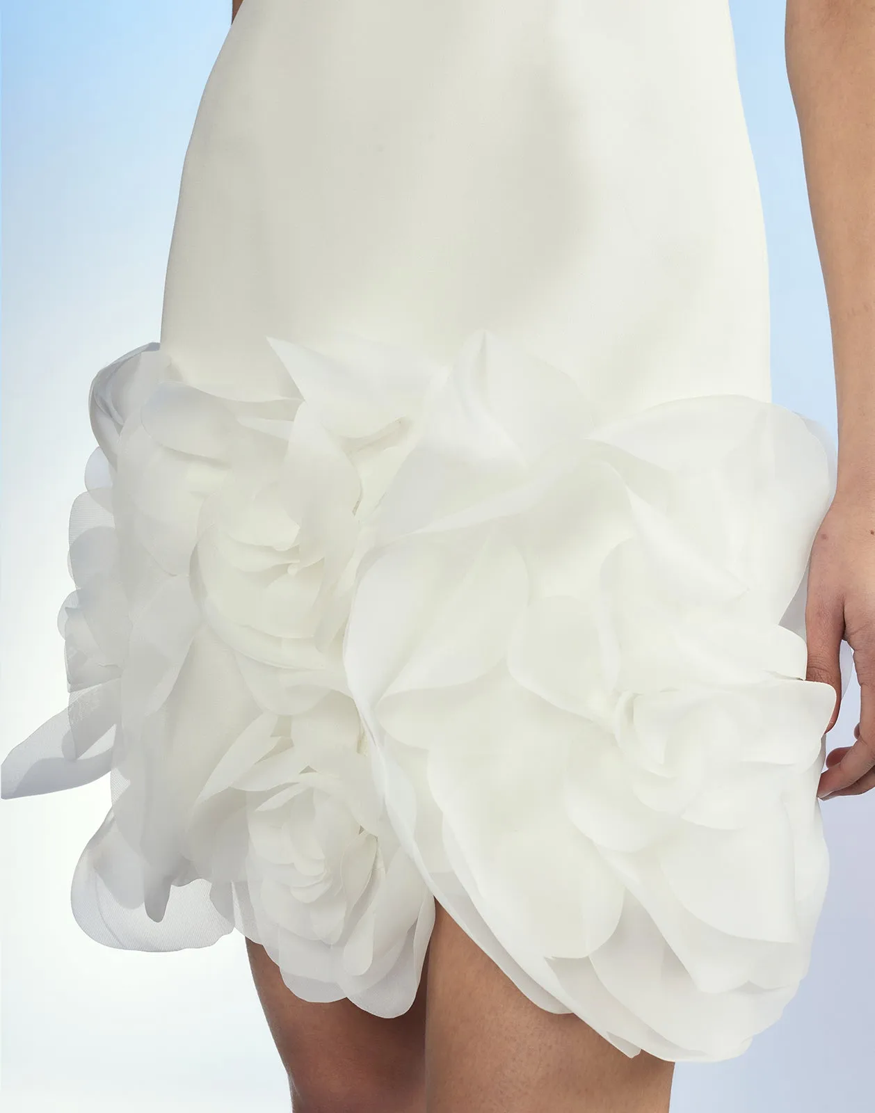 Kourtney Organza Flower Hem Dress