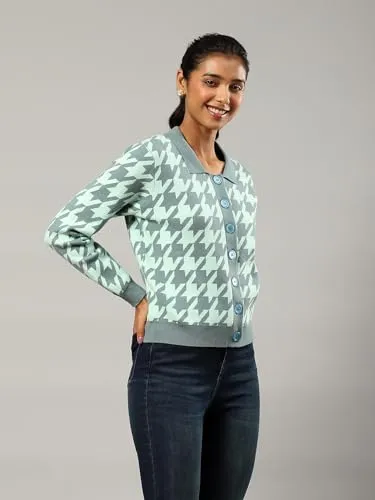 Label RITU KUMAR Grey Printed Sweater