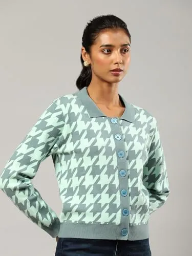 Label RITU KUMAR Grey Printed Sweater