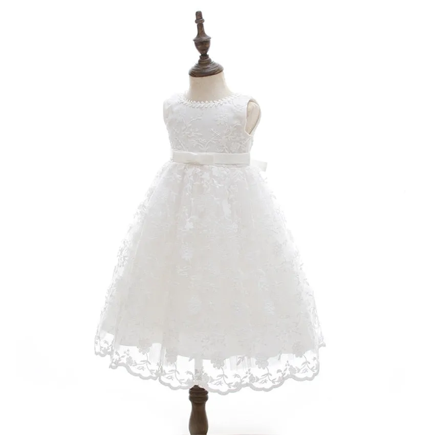 Lace Christening Dress & Hat (3M-24M)