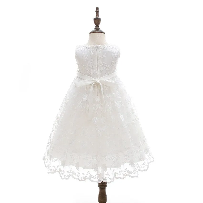 Lace Christening Dress & Hat (3M-24M)