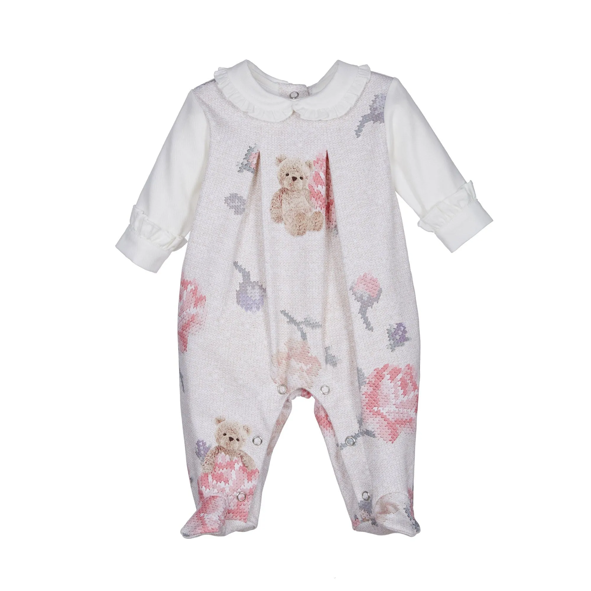 LAPIN HOUSE - Baby Teddy Rose Babygrow Set - Blush