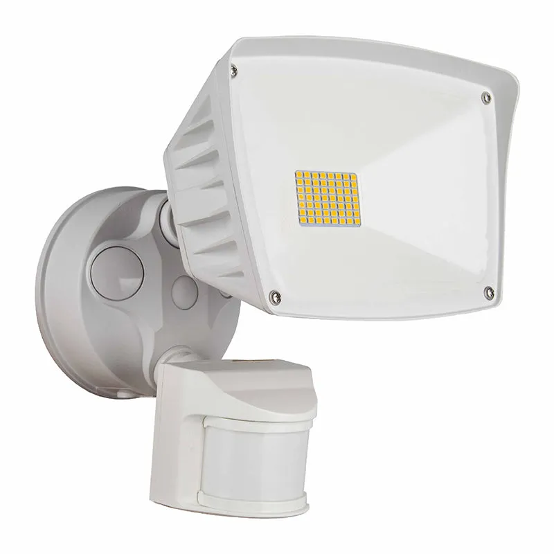 LED Dimmable Security Light, 3400 Lumens, 40 Watt, 120V, CCT Selectable, Bronze or White Finish