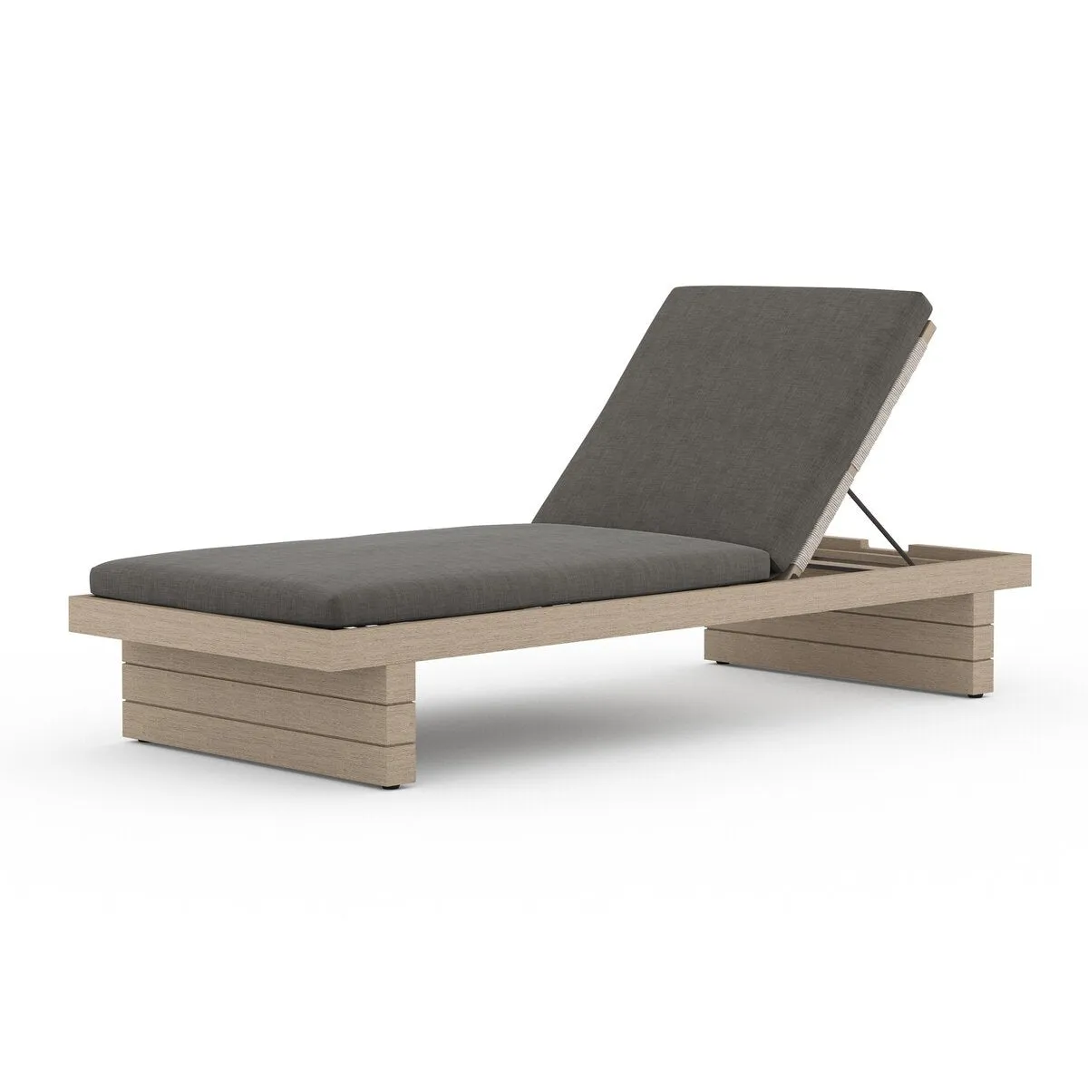 Leroy Outdoor Chaise - Washed Brown