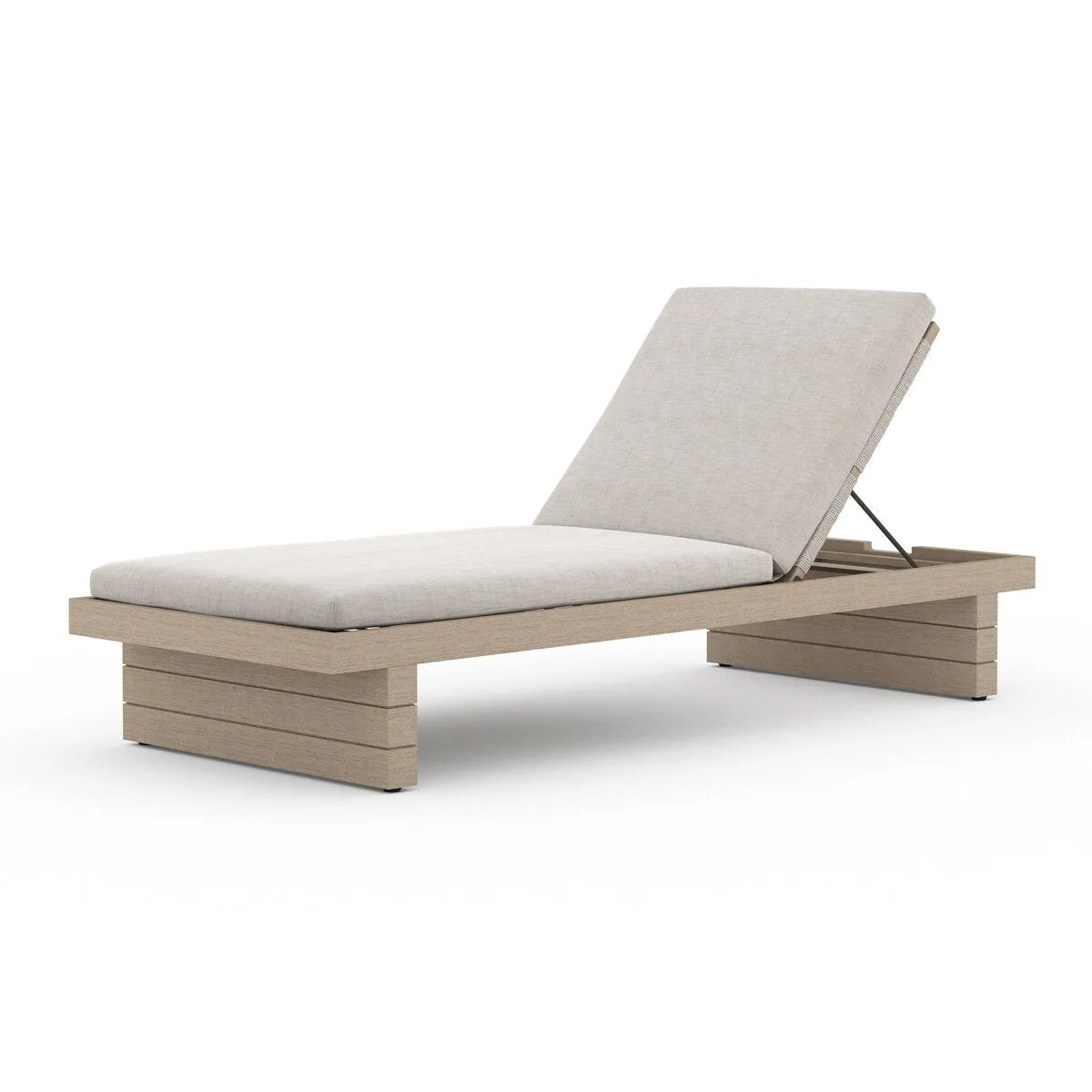 Leroy Outdoor Chaise - Washed Brown