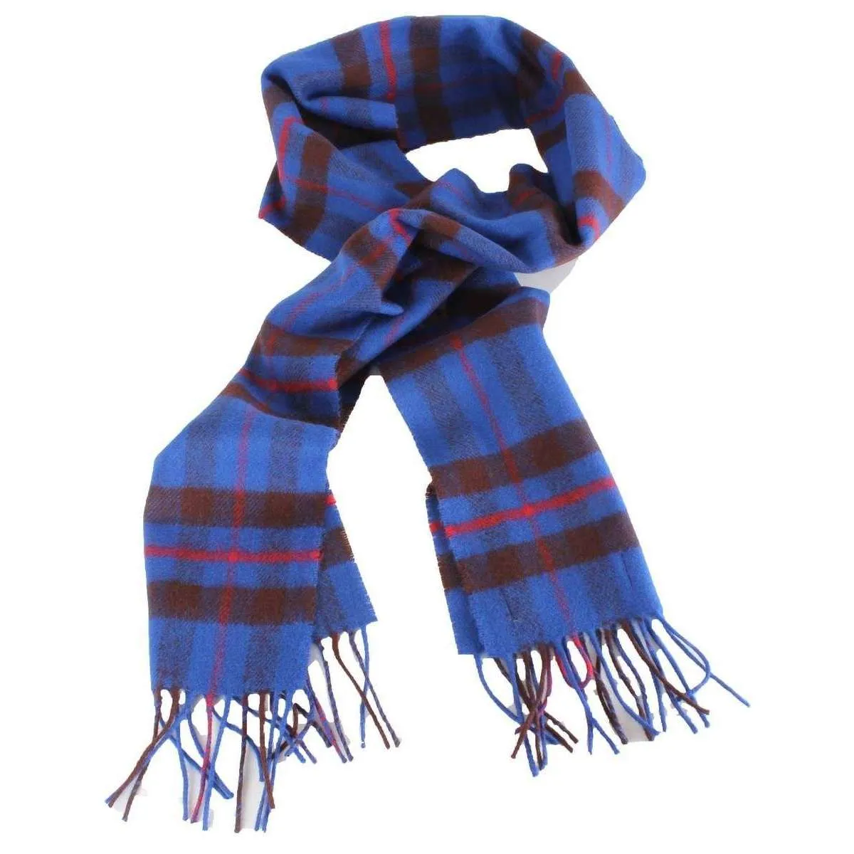 Locharron of Scotland Bowhill Elliot Modern Lambswool Scarf - Blue