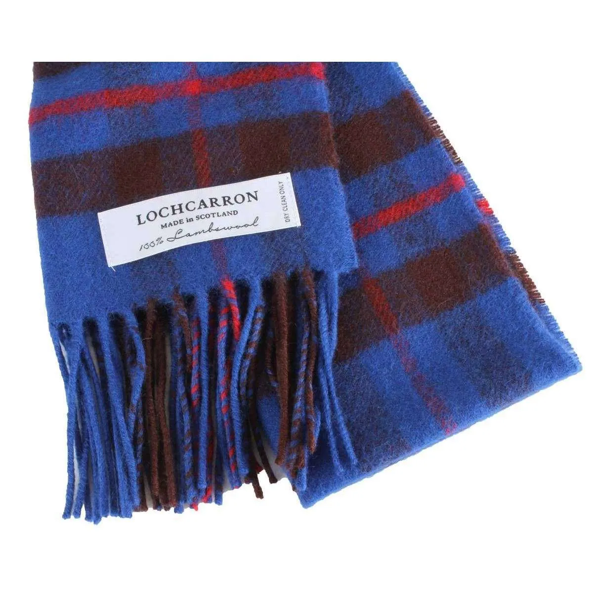 Locharron of Scotland Bowhill Elliot Modern Lambswool Scarf - Blue