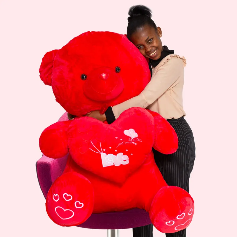 Lovebug Red Giant Teddy Bear - 100cm