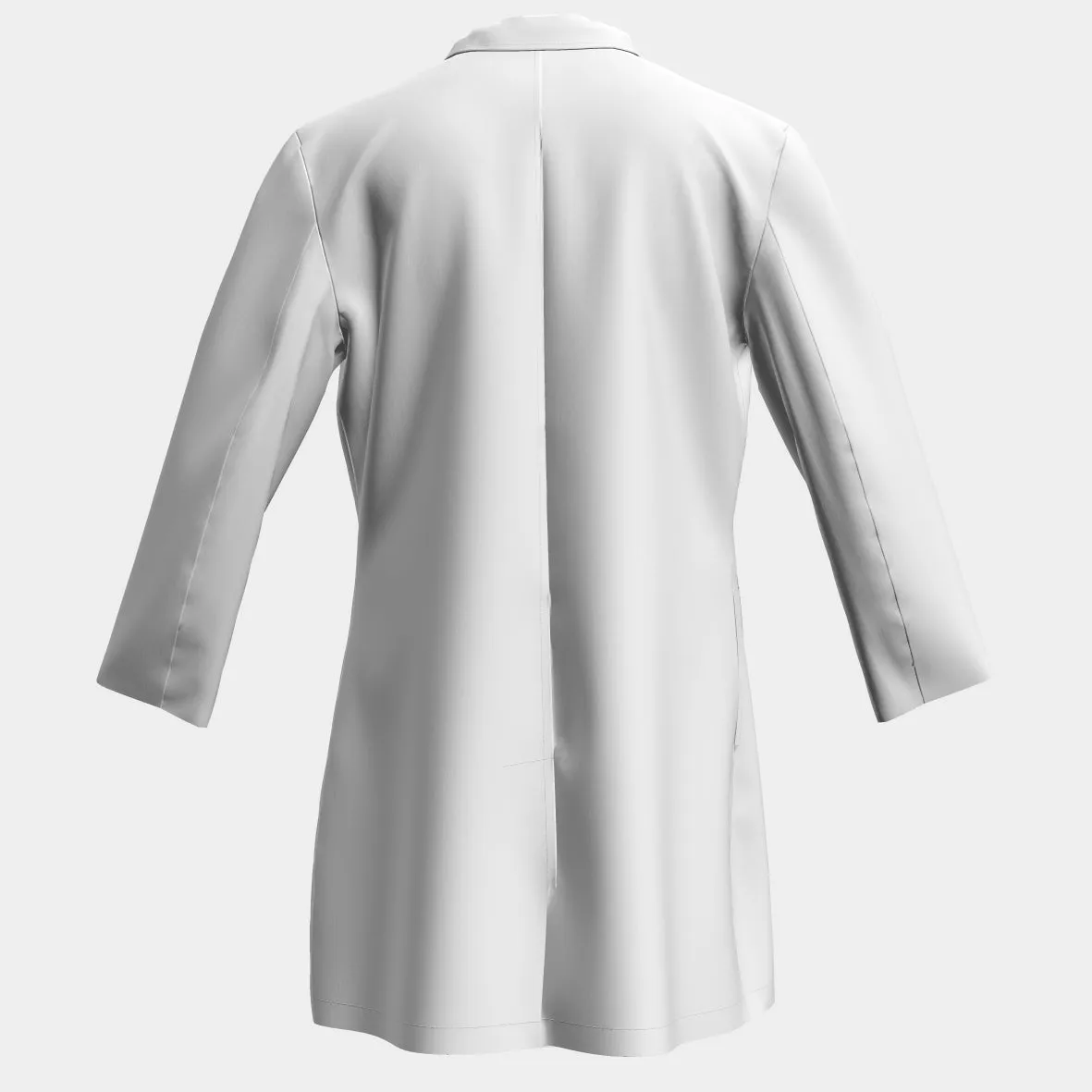 <b>PRE ORDER</b> | Men's Contrast Piping Lab Coat - Off White/Blue