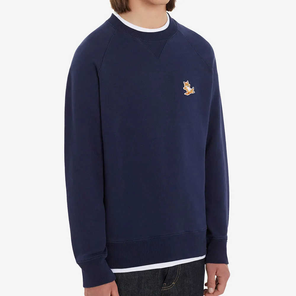 Maison Kitsune Chillax Fox Patch Classic Sweatshirt Navy GU00342KM0002 P480