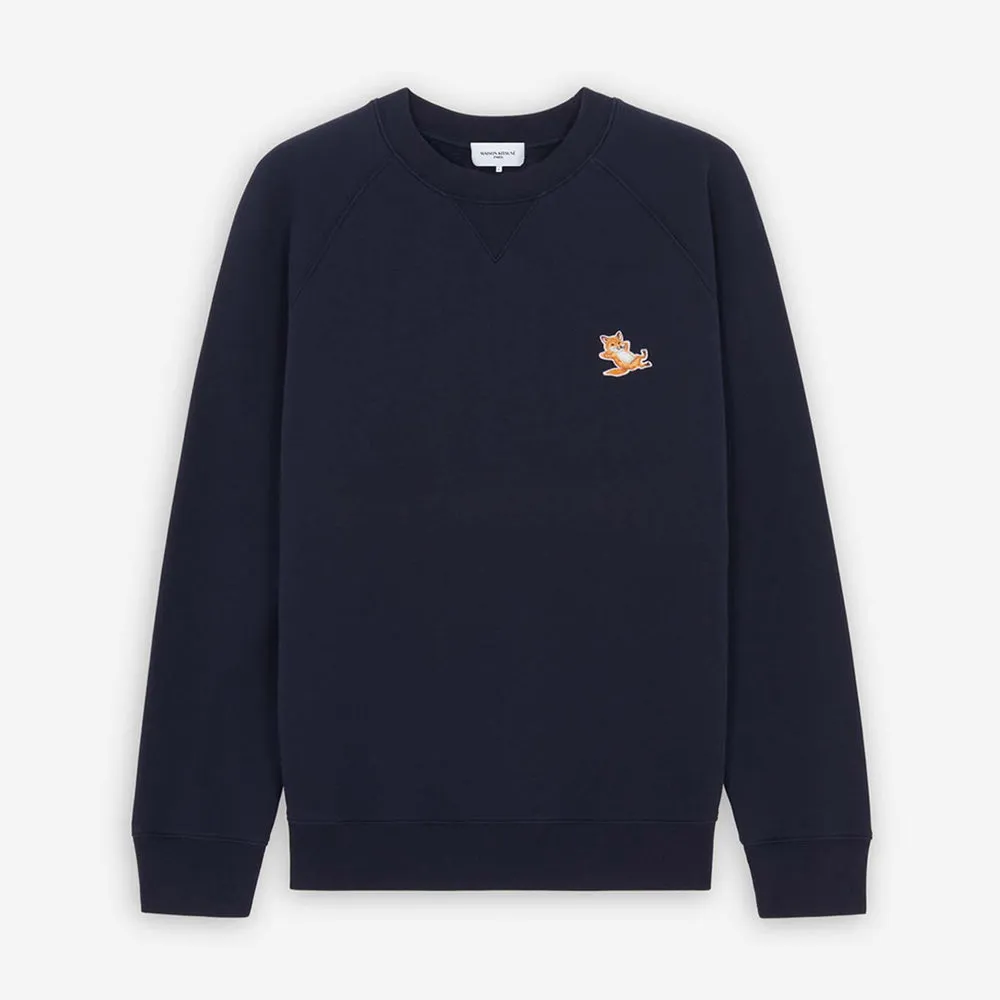 Maison Kitsune Chillax Fox Patch Classic Sweatshirt Navy GU00342KM0002 P480