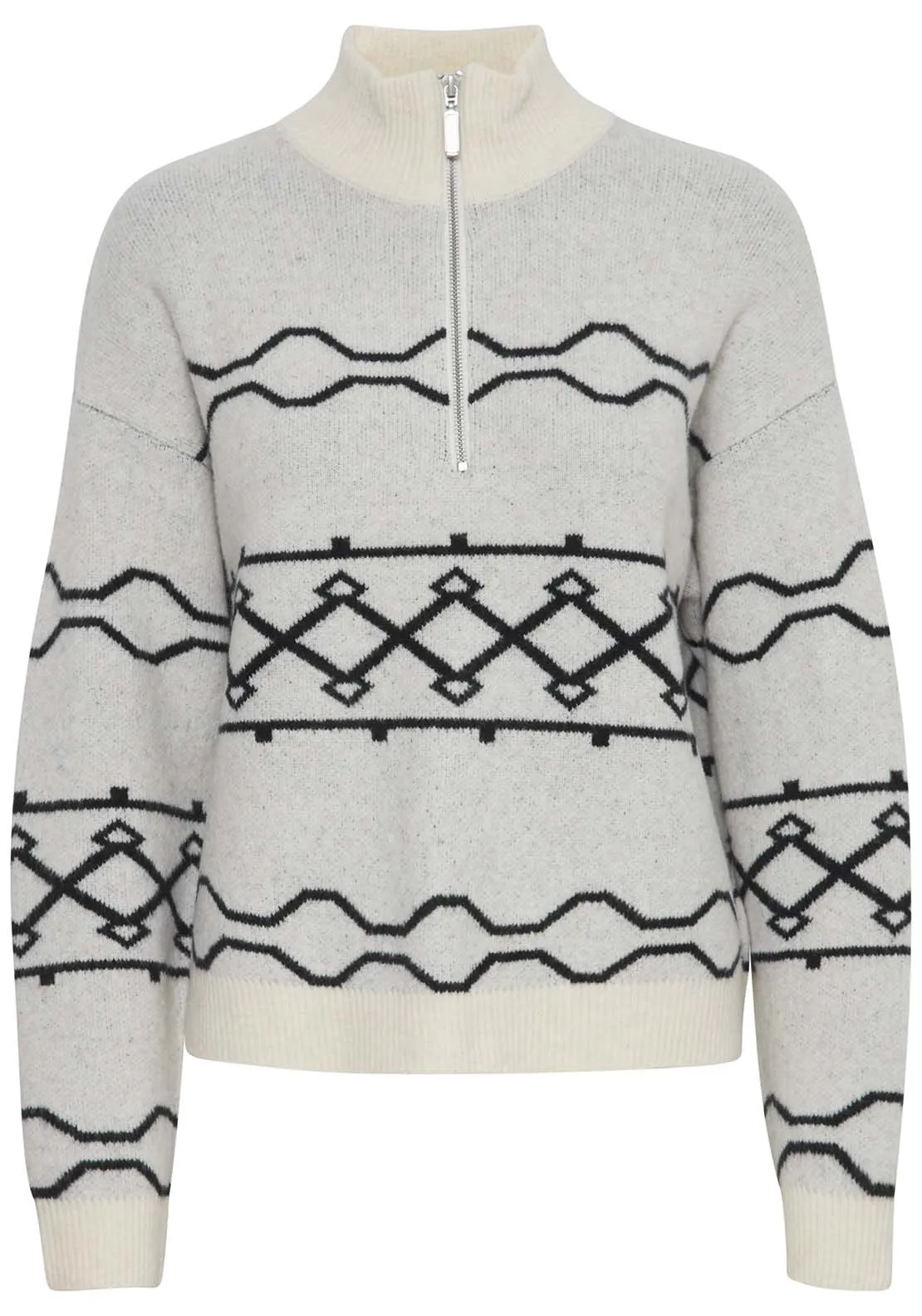 Massi Half Zip Pullover - Marshmallow Mix