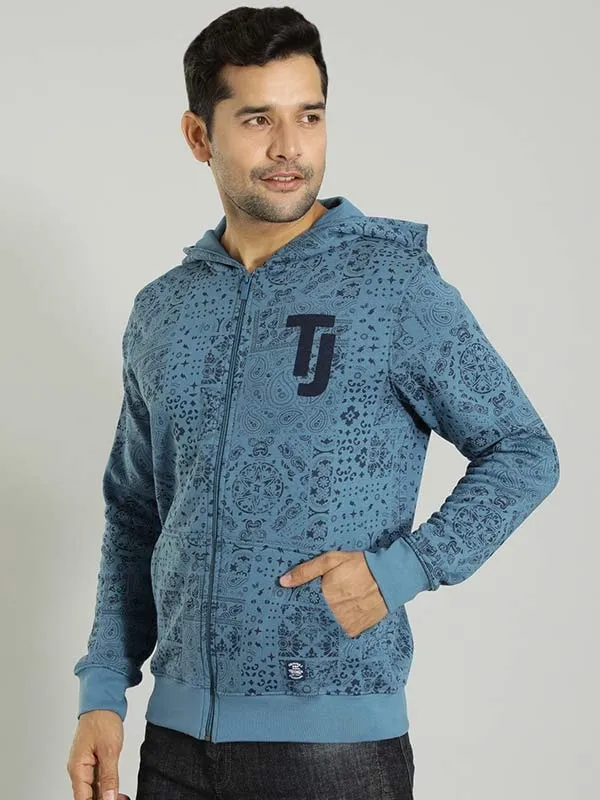 Men Printed Sweatshirt with Hoodie