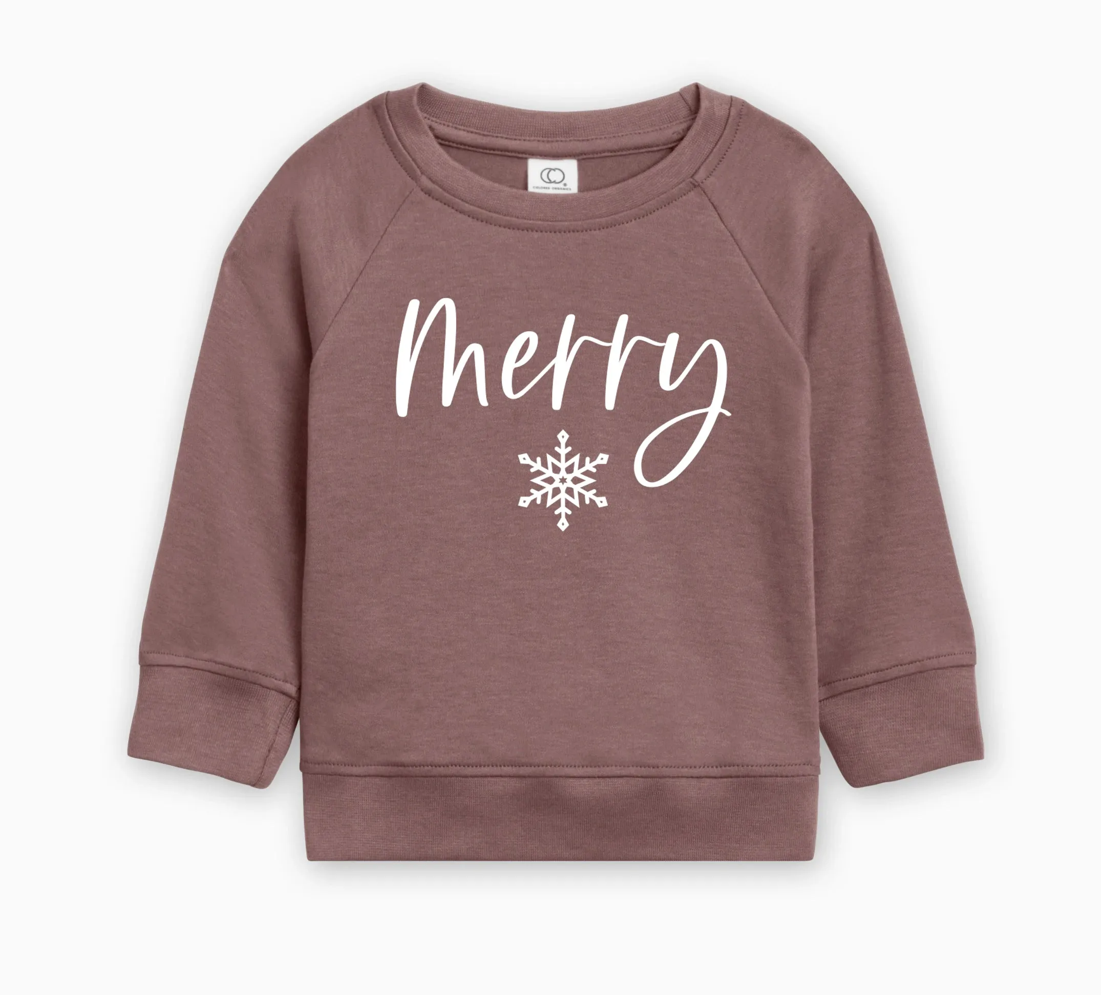 Merry Christmas Snowflake Organic Cotton Baby and Toddler Pullover