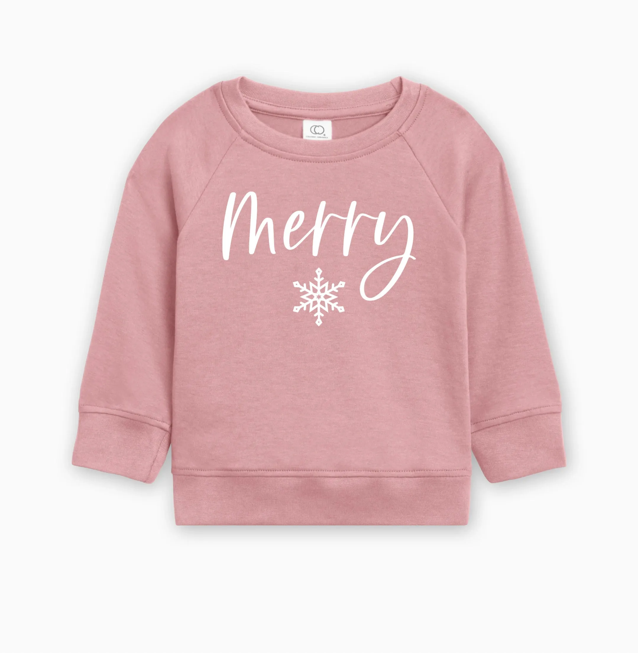 Merry Christmas Snowflake Organic Cotton Baby and Toddler Pullover