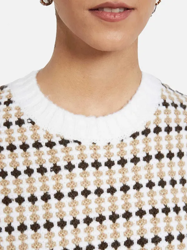 Mettle Women Brown Printed Pullover