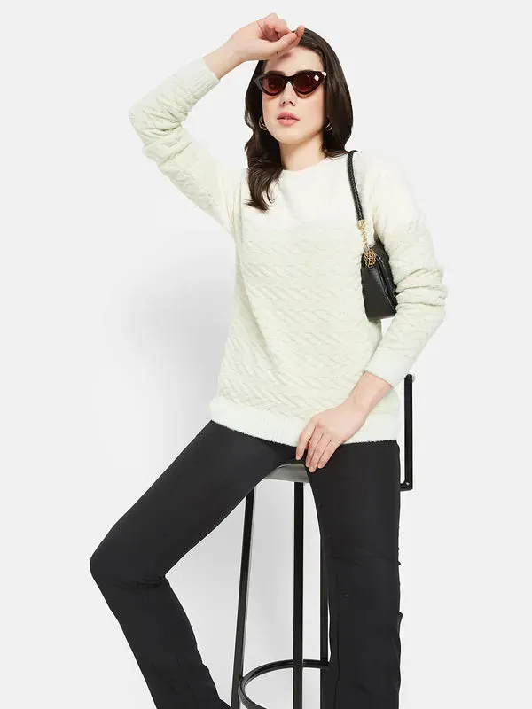 Mettle Women Olive Green Colourblocked Pullover