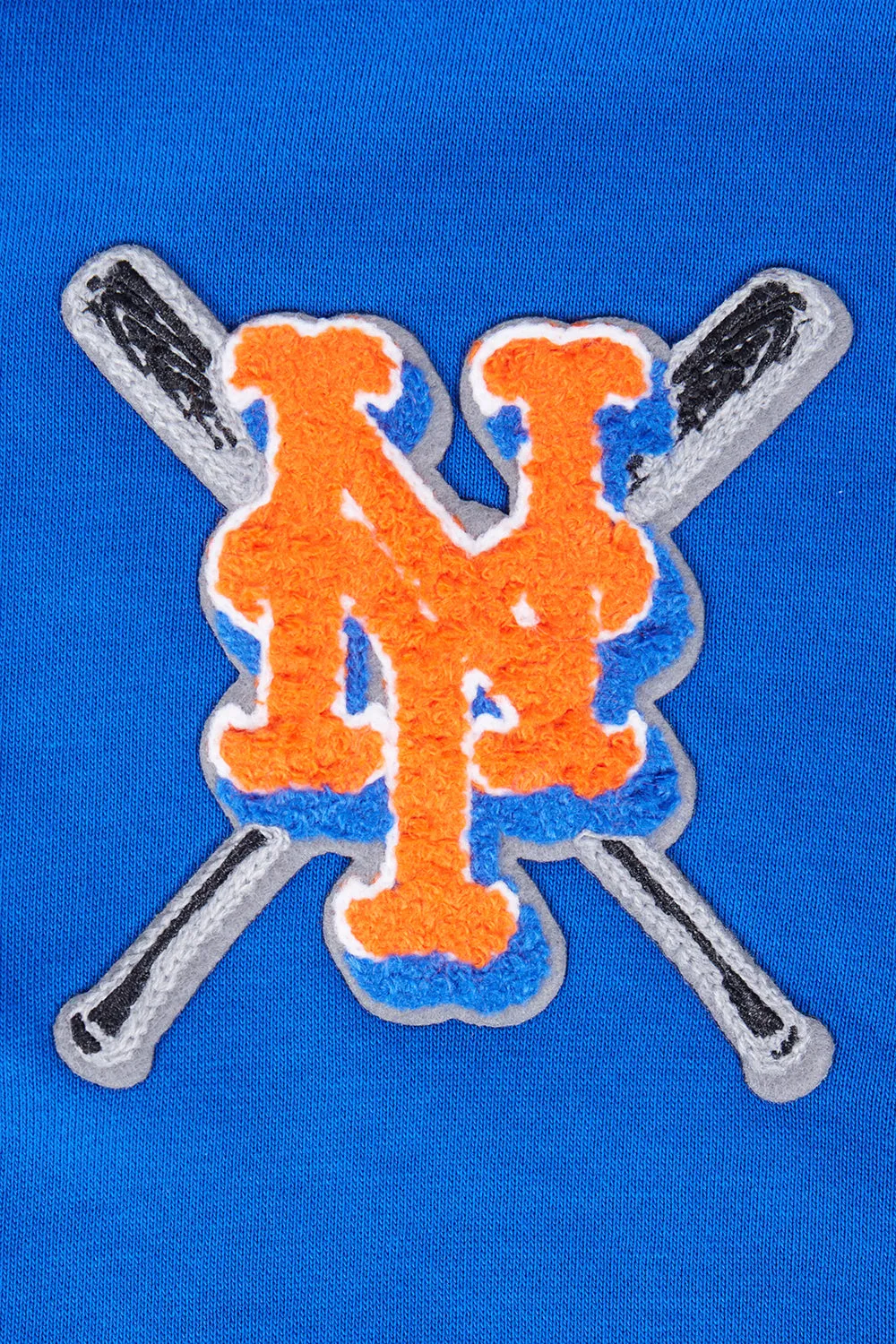 MLB NEW YORK METS MASHUP WOMEN'S RIB CROPPED PO HOODIE (ROYAL/ORANGE/ROYAL)