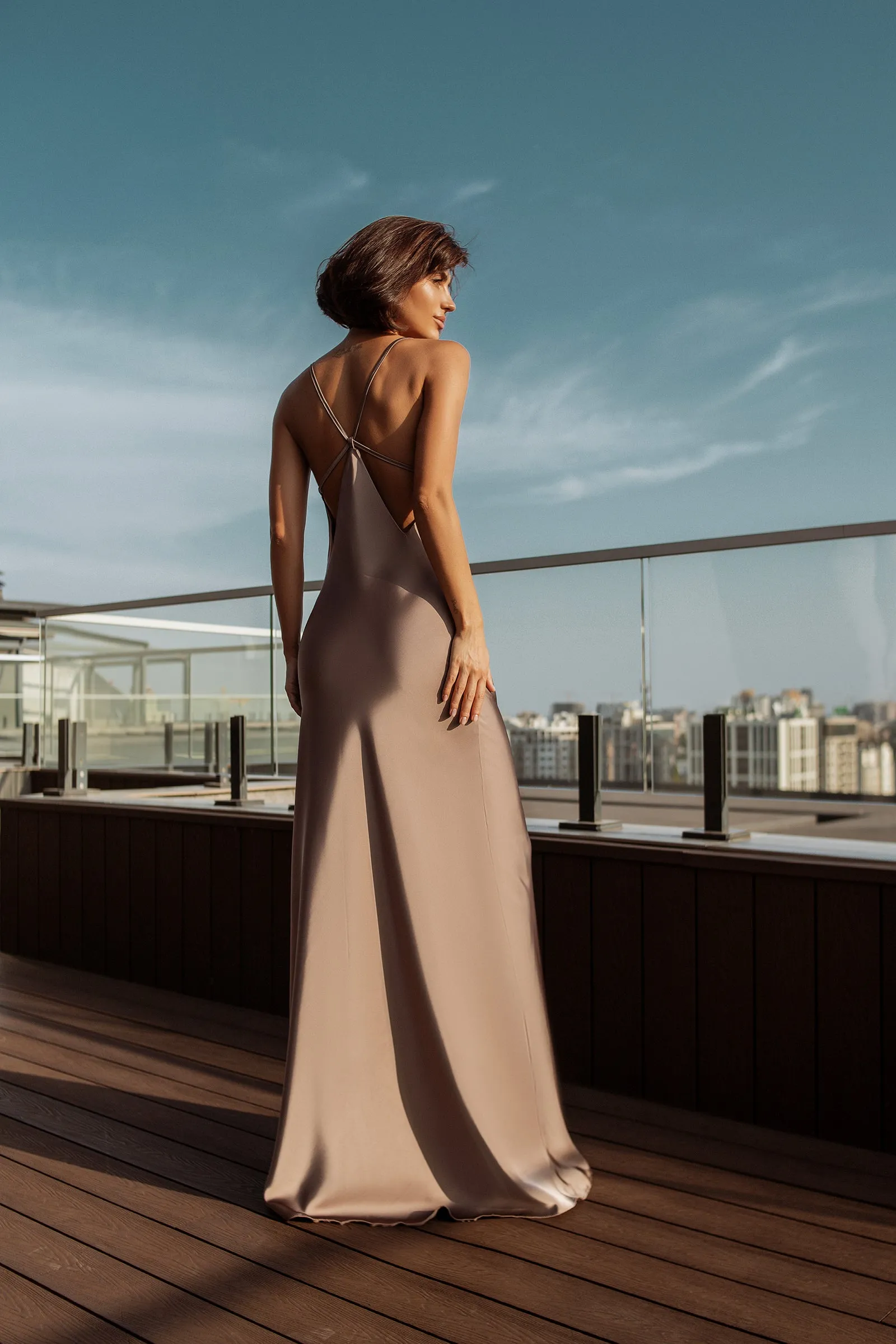 Mocco Satin Slip Maxi Dress