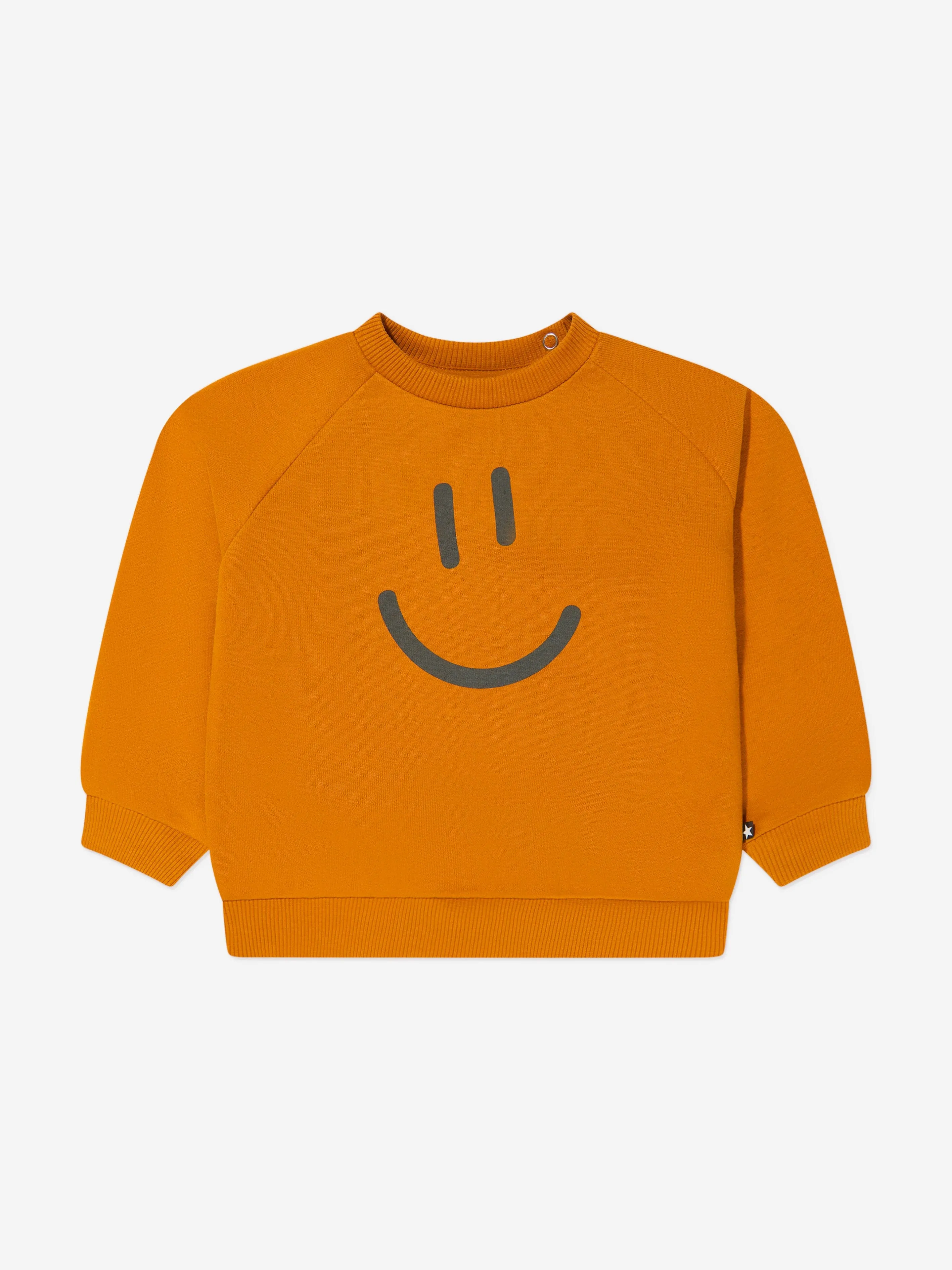 Molo Baby Organic Cotton Smiley Face Sweatshirt