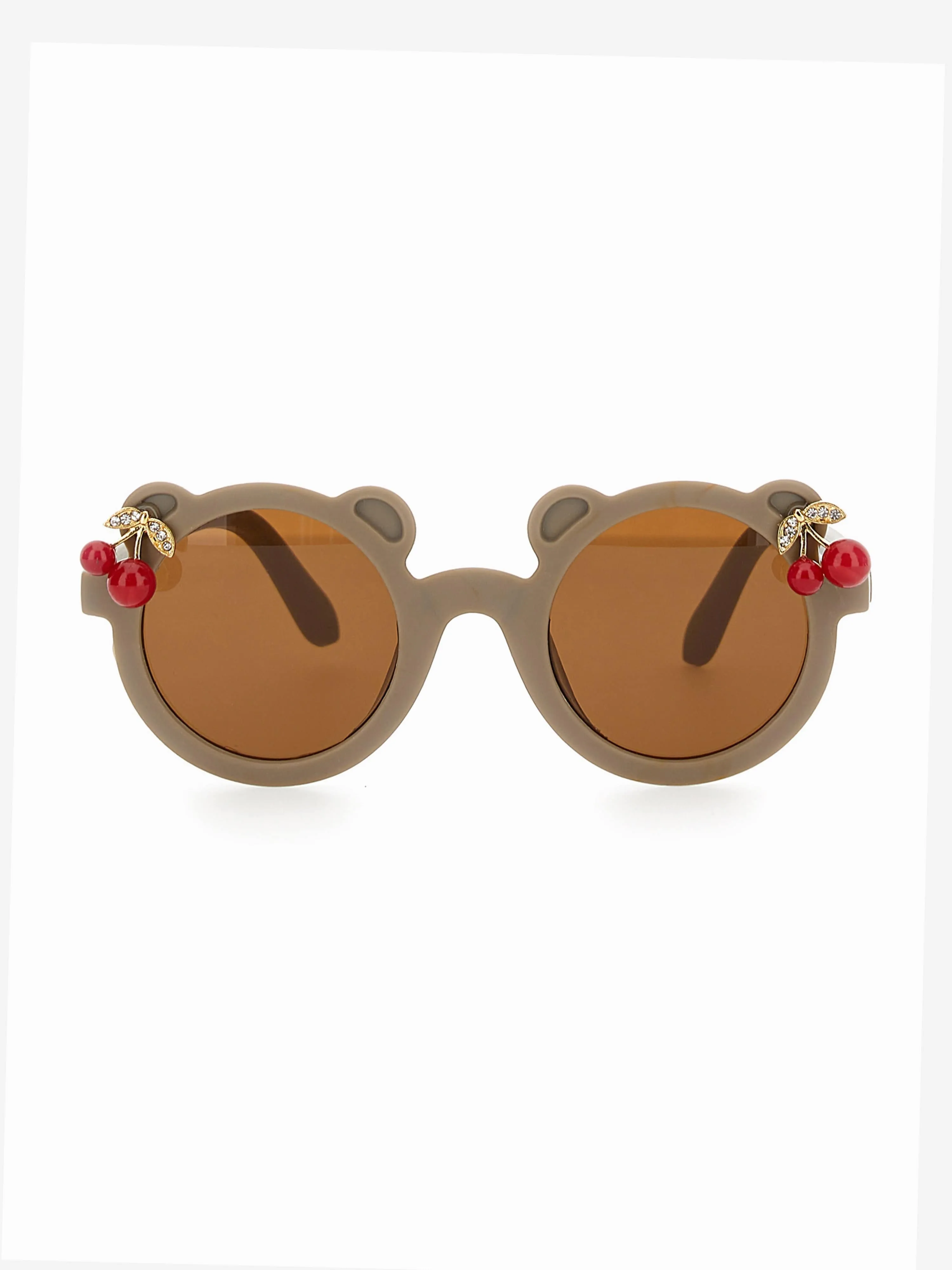 Monnalisa Girls Teddy Bear Sunglasses With Case in Brown