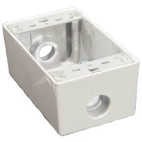 Morris Products 36012 WP Box 3-1/2 inch Holes White