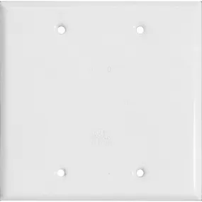 Morris Products 37262 Two Gang Blank Cover White