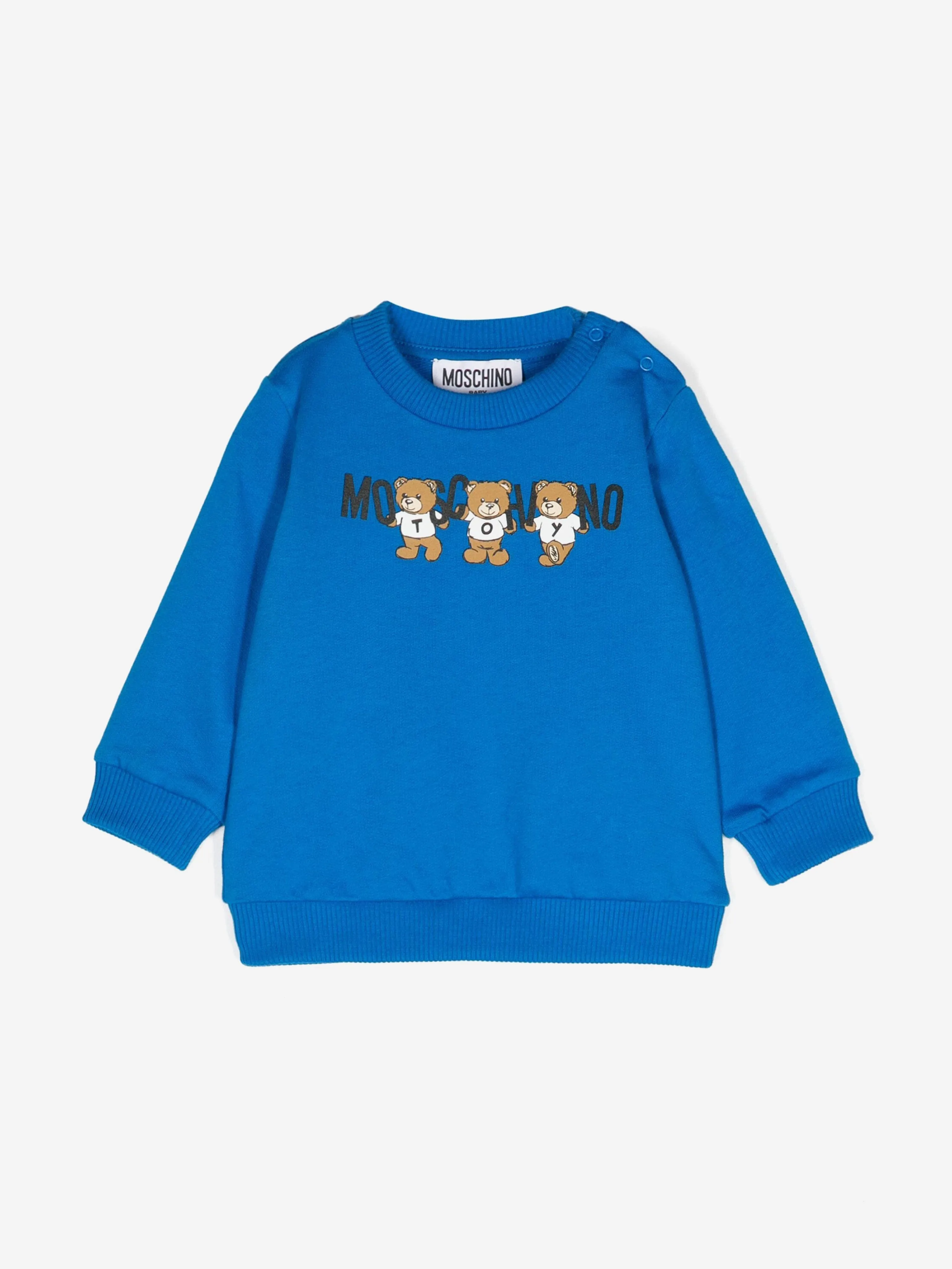 Moschino Baby Bear Logo Sweatshirt in Blue