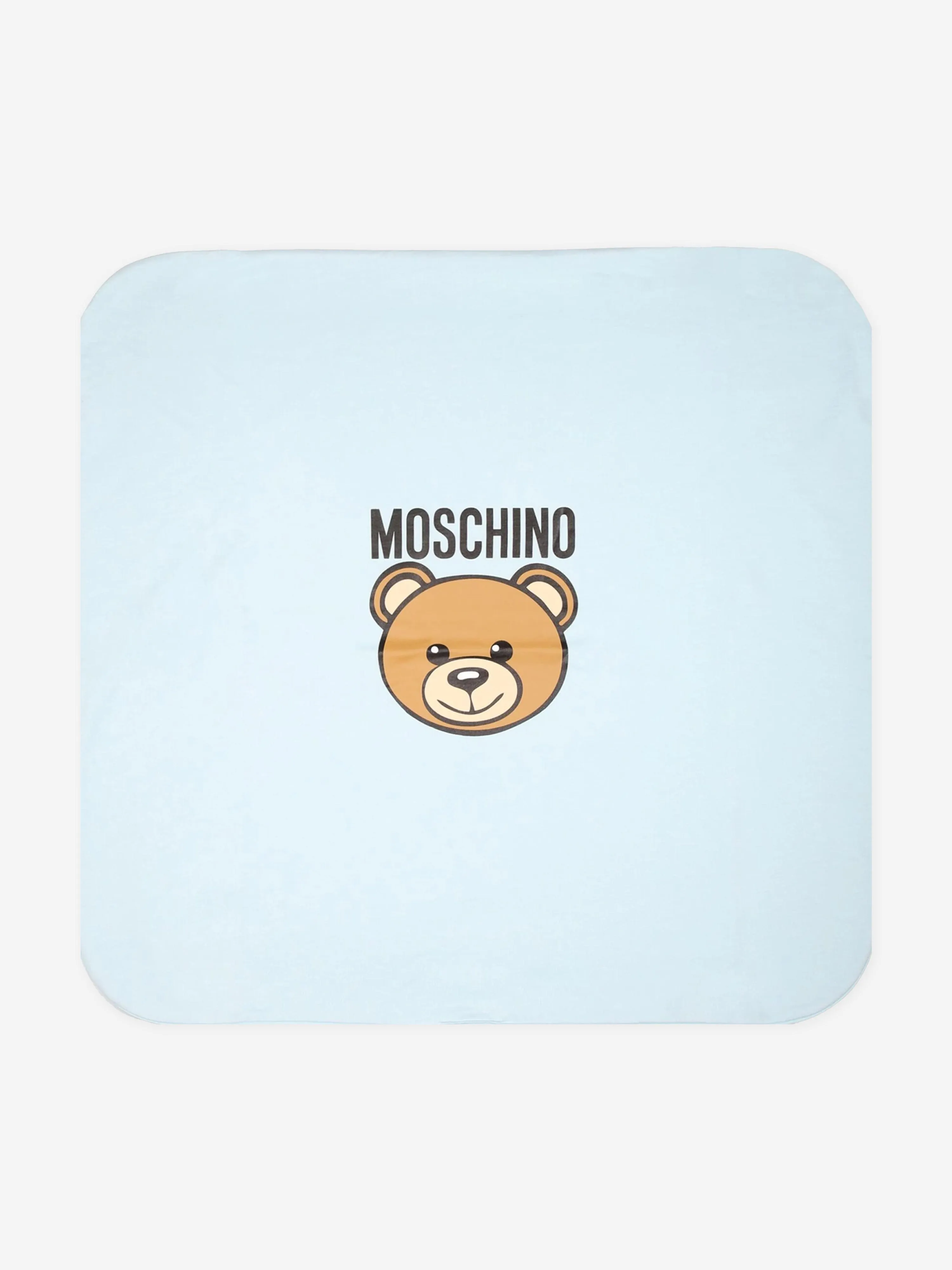 Moschino Baby Boys Bear Logo Blanket in Blue