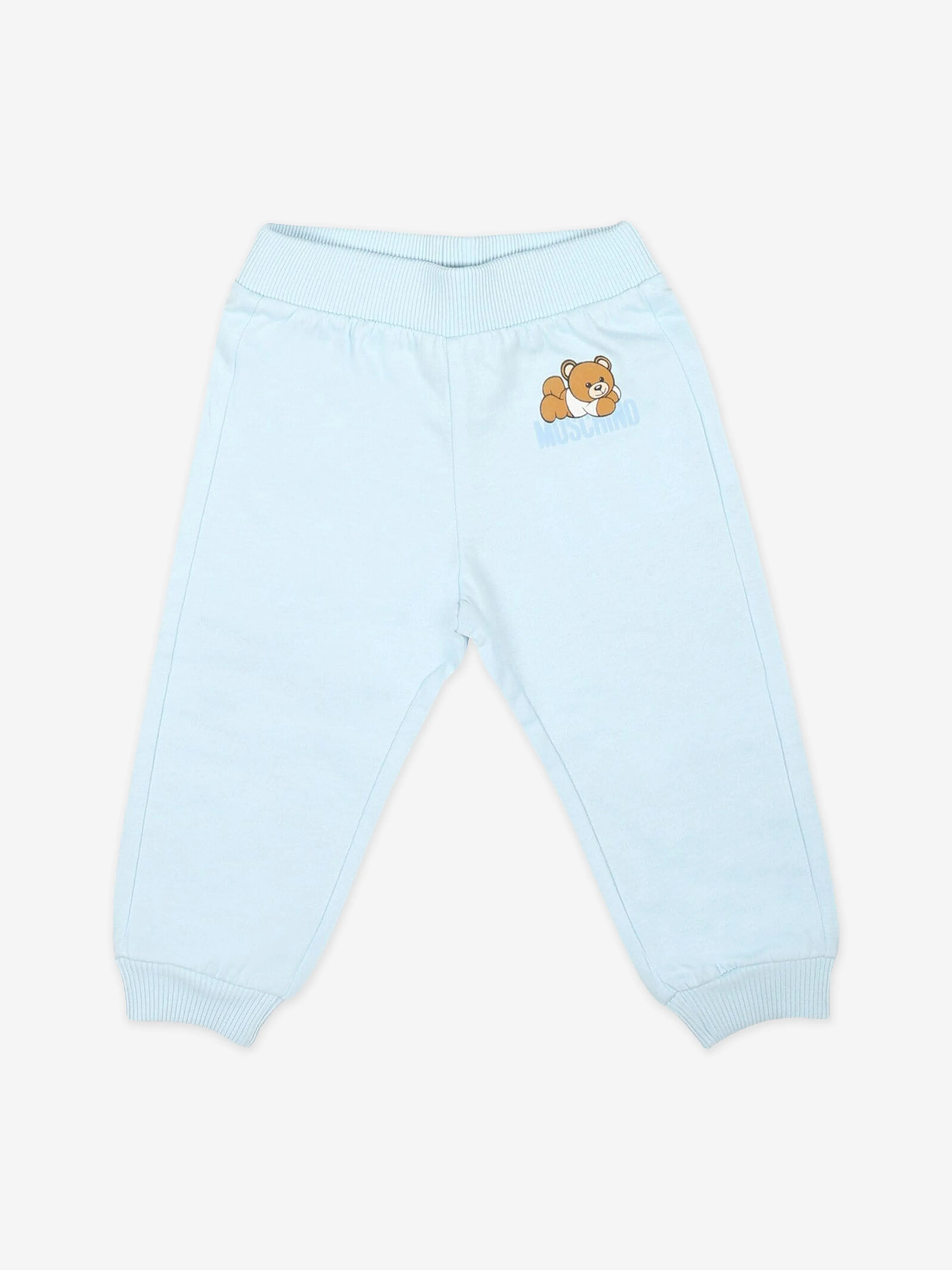 Moschino Baby Boys Bear Tracksuit With Gift Box in Blue