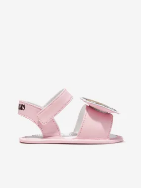 Moschino Baby Girls Bee And Teddy Bear Sandals in Pink