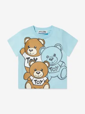 Moschino Baby Teddy Bear T-Shirt in Blue