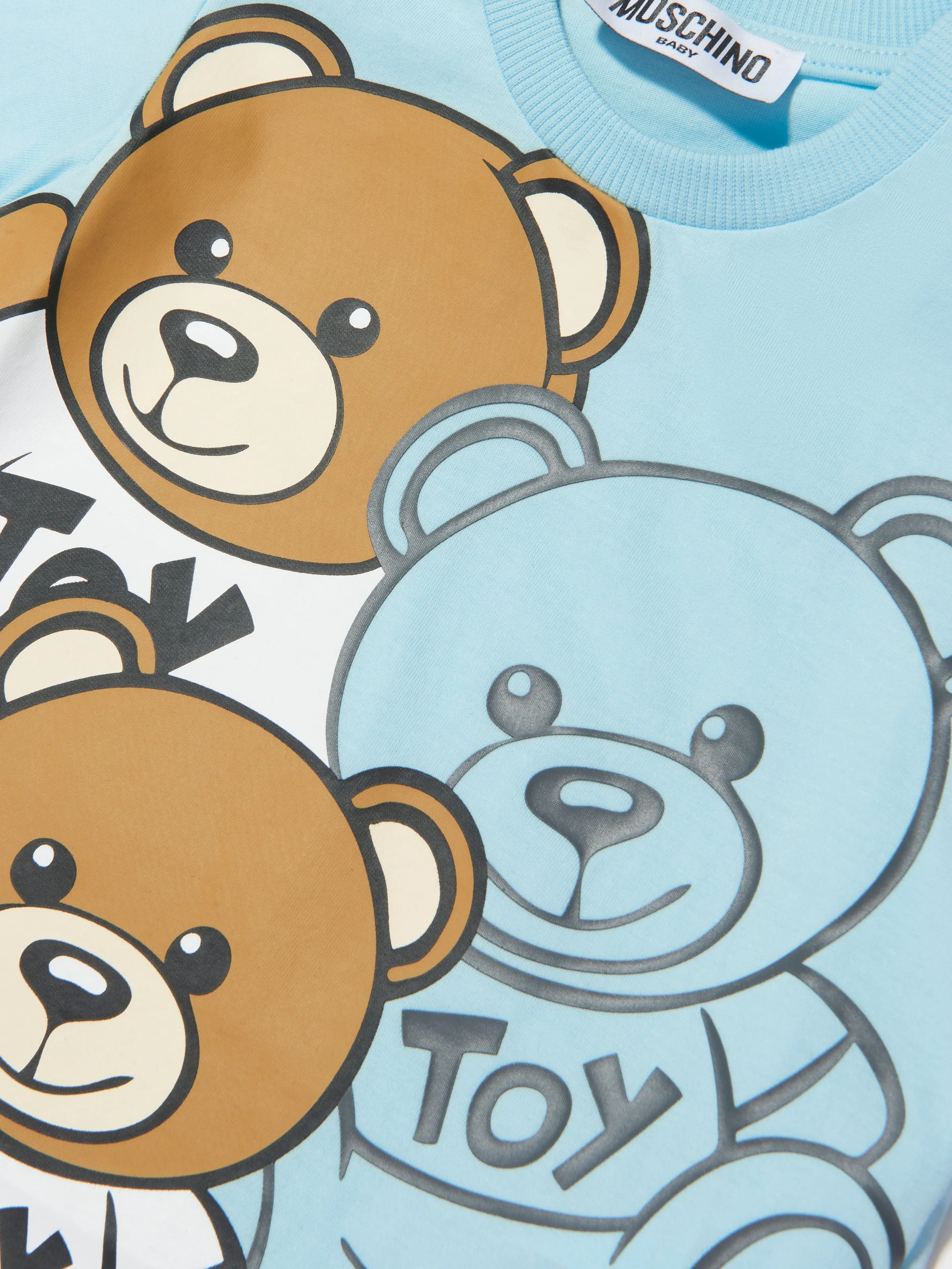 Moschino Baby Teddy Bear T-Shirt in Blue