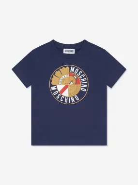 Moschino Boys Logo T-Shirt in Navy