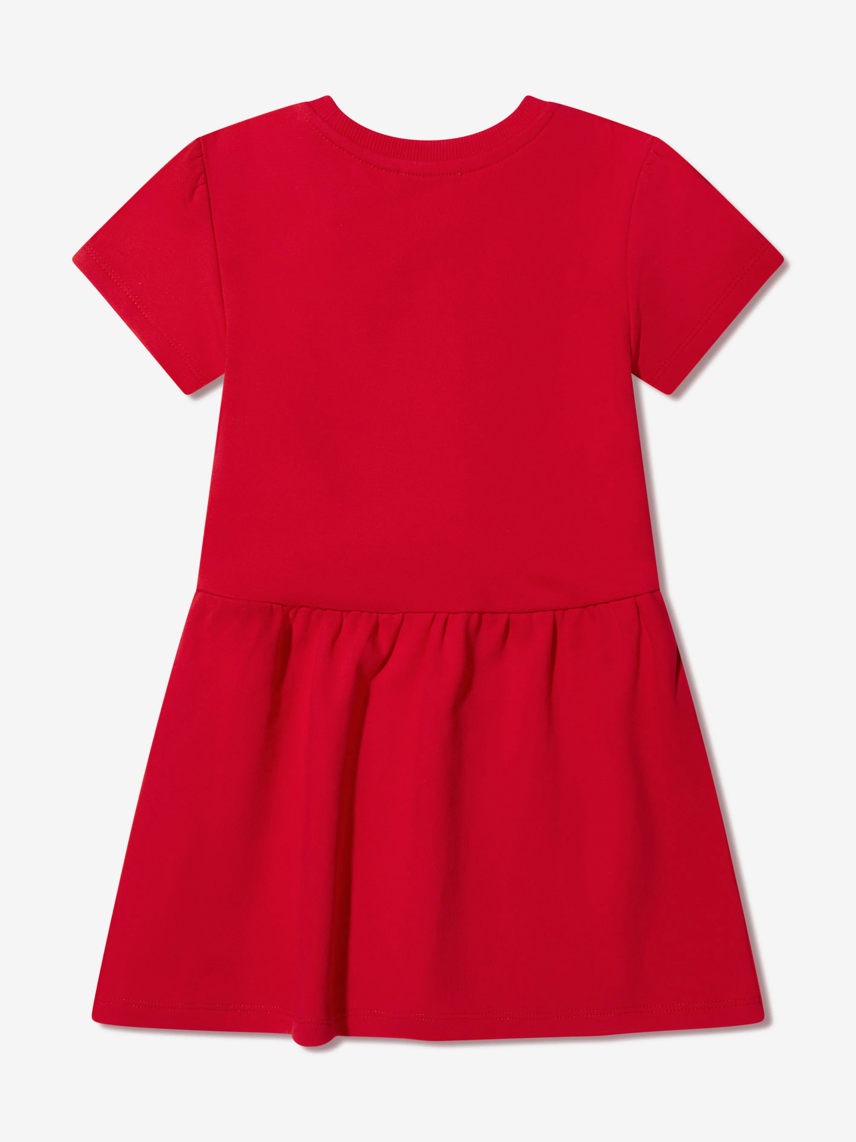 Moschino Girls Teddy Logo Dress in Red