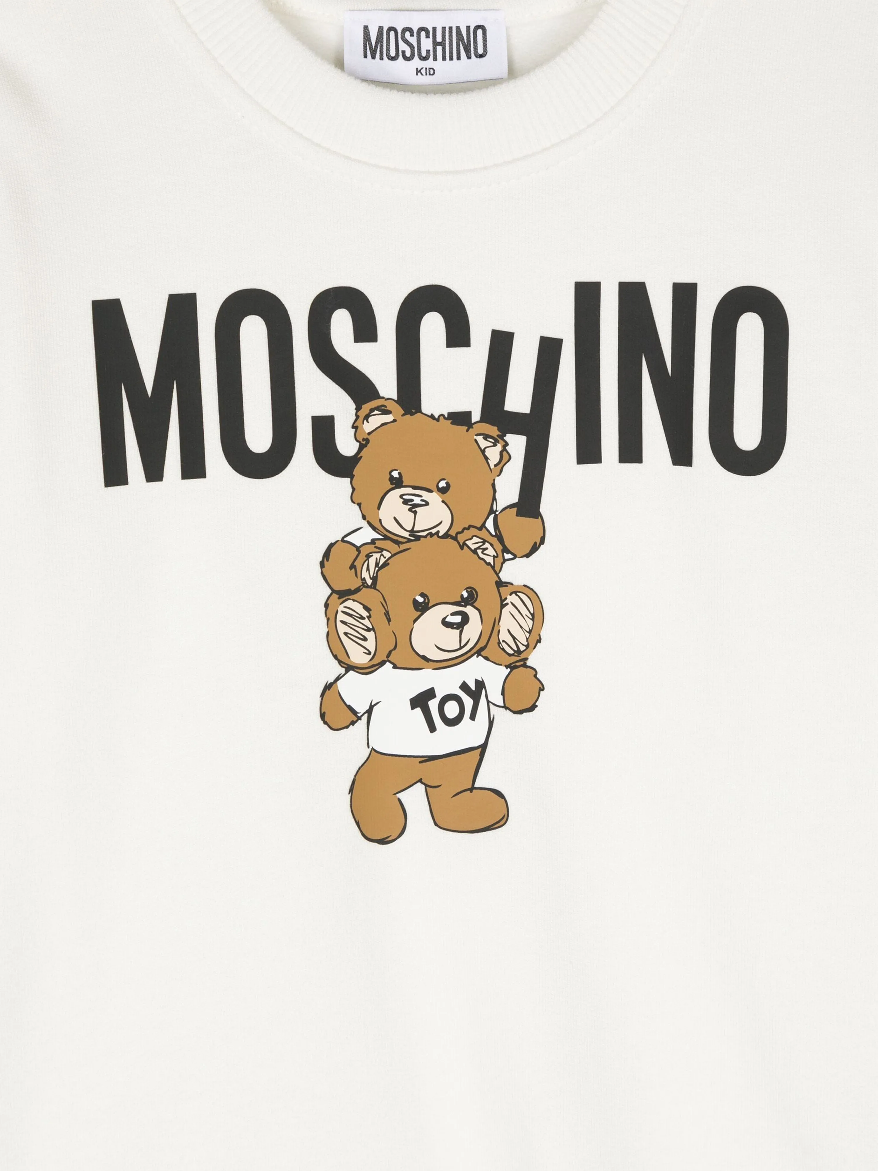 Moschino Kids Bear Logo Sweatshirt in Ivory