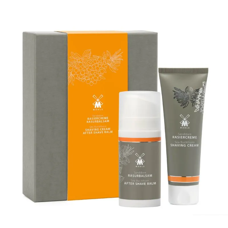 MUHLE Sea Buckthorn Shaving Cream & After Shave Balm Skin Care Set