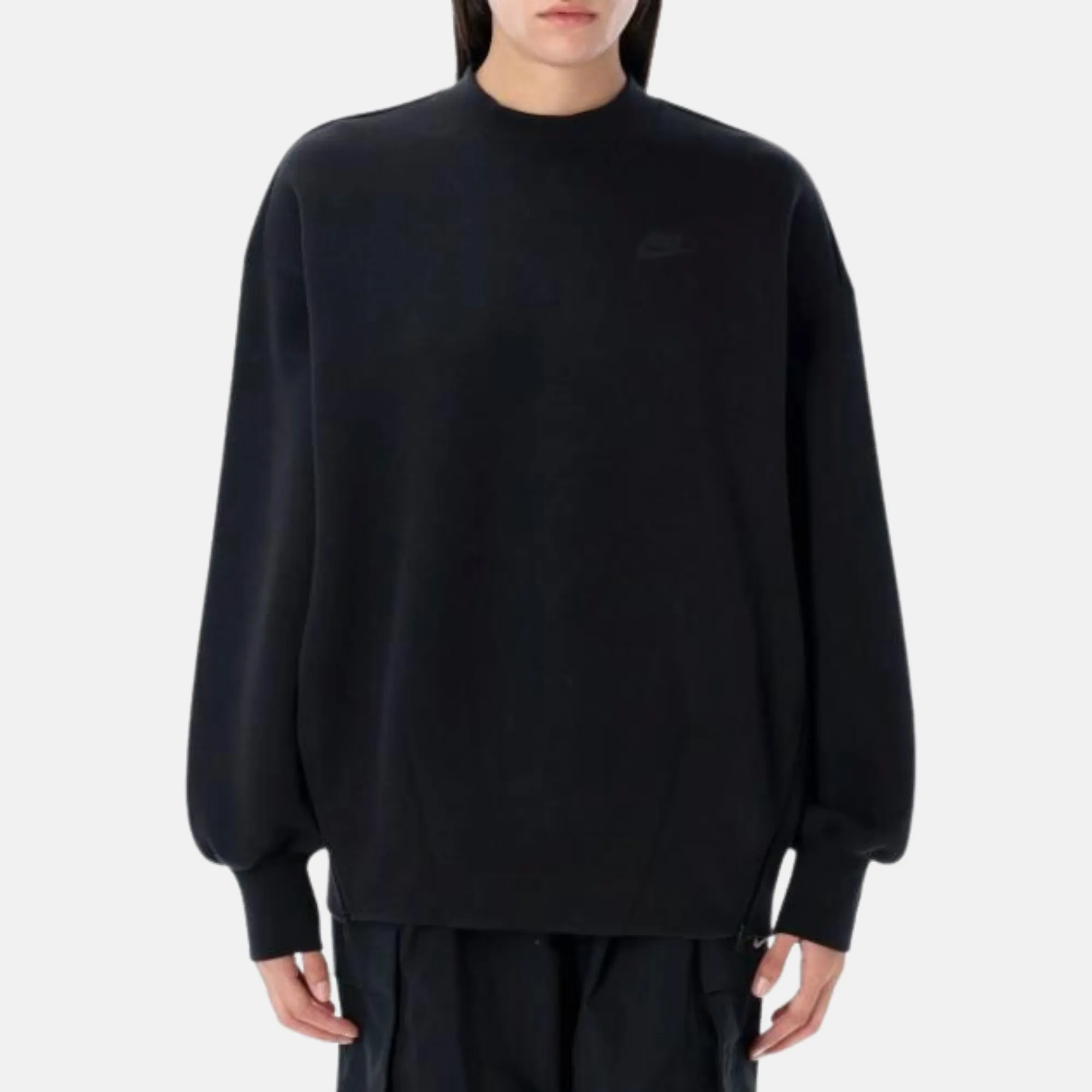 Nike Women's Sportswear Tech Fleece Oversized Crew Neck Black