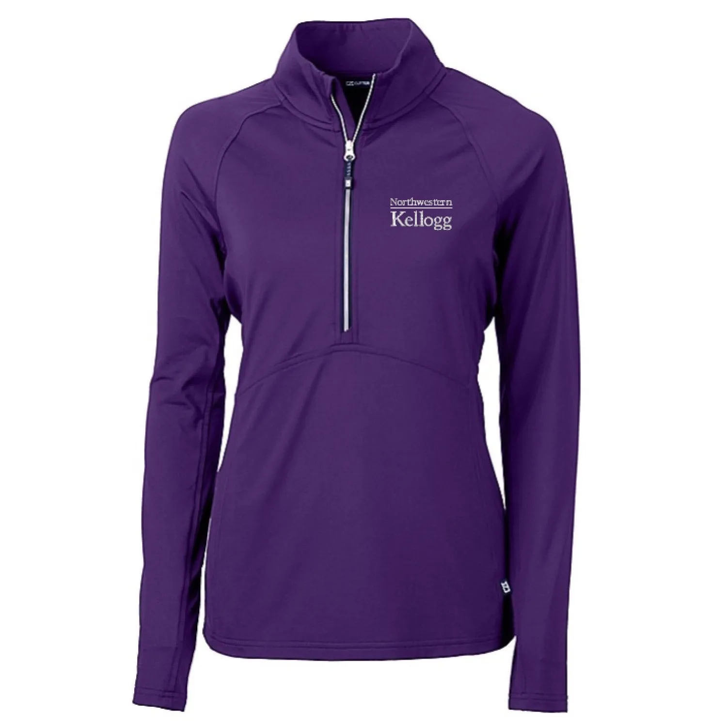 Northwestern Wildcats Women's Cutter &amp; Buck Kellogg Adapt Eco Knit Half-Zip Purple Pullover