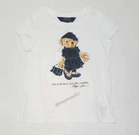 Nwt Kids Polo Ralph Lauren Female Bear GIRLS Tee (2T-7T)