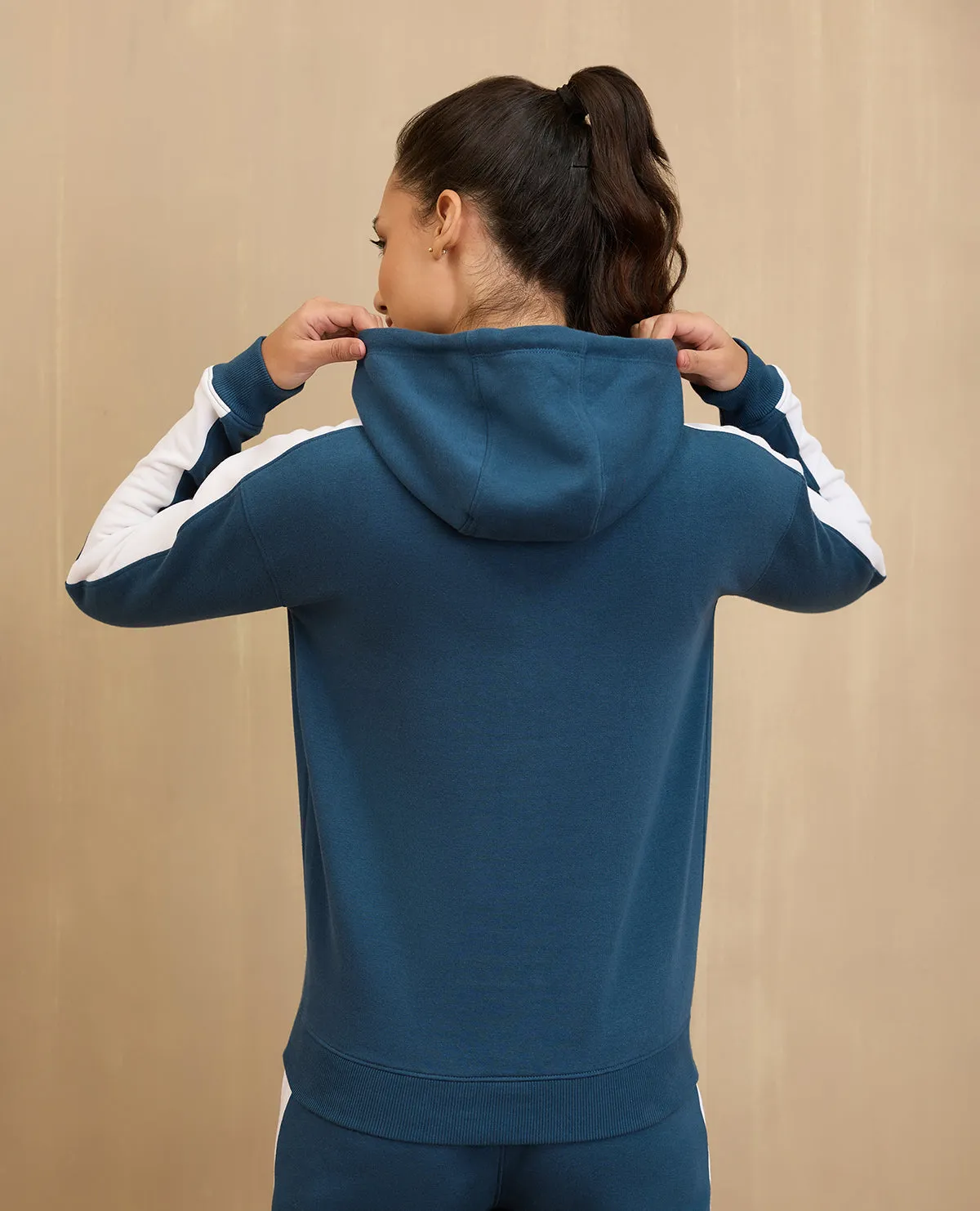 NYKD By Nykaa Cozy Fleece Hoodie Sweatshirt -NYLE702-Blue