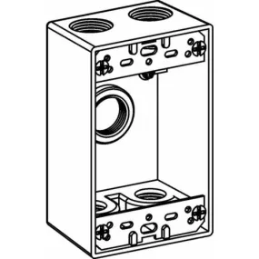 Orbit 1B50-5 Single Gang Weatherproof FS Box 1/2" KO