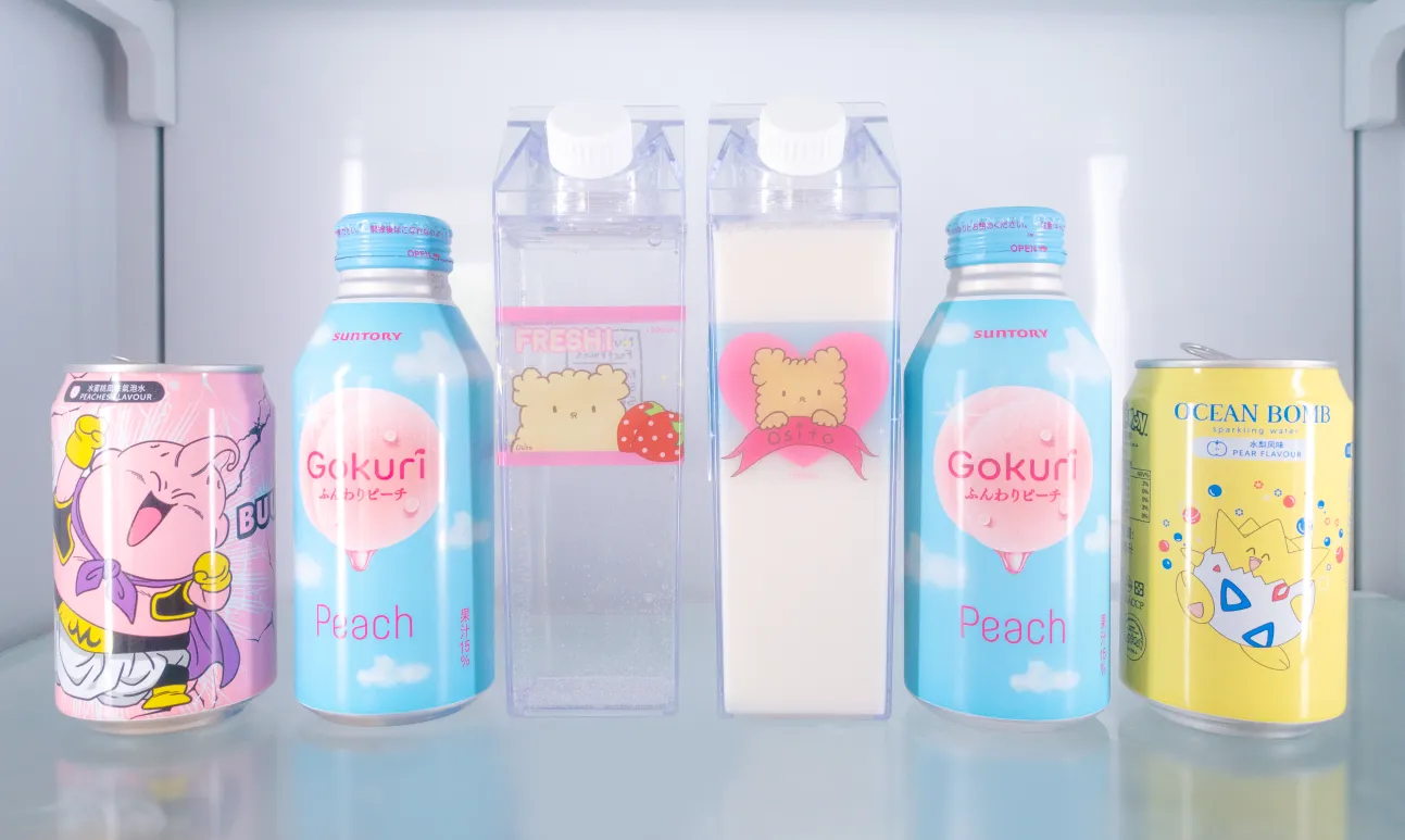 Osito Milk Carton Shaped Water Bottle - Heart Banner