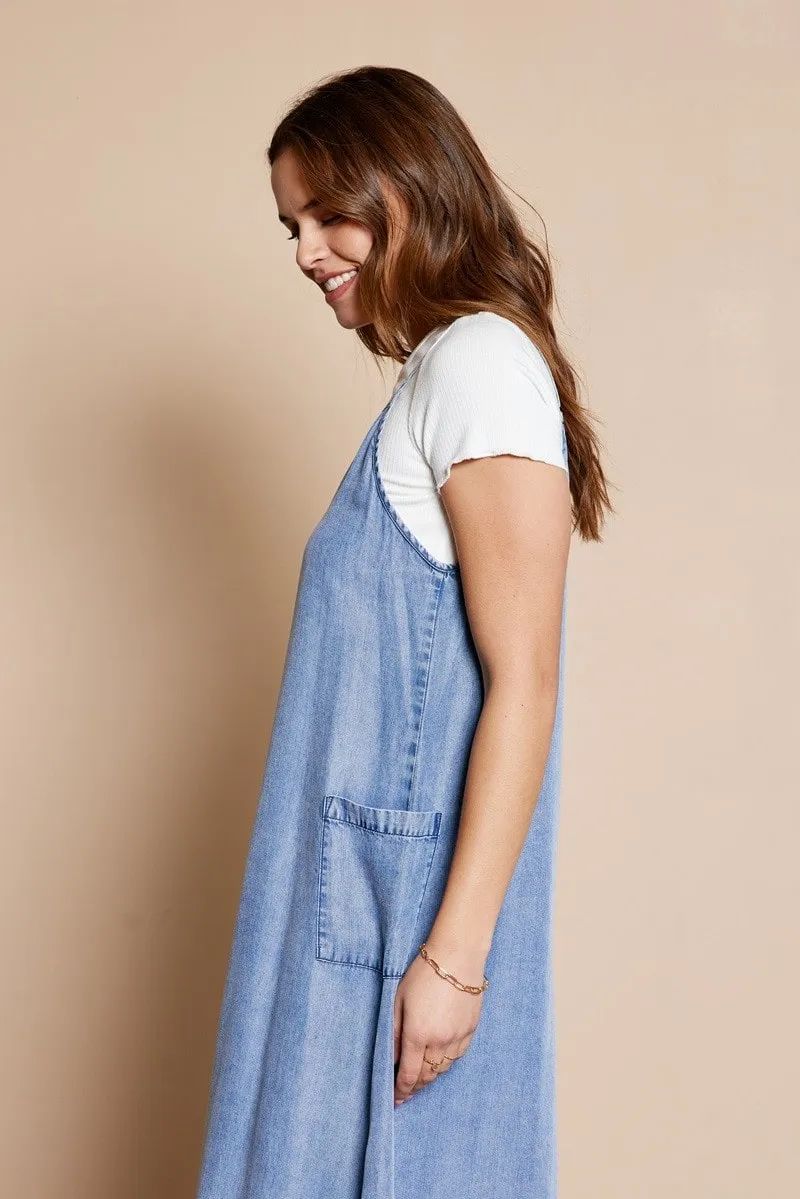 Pocket Overall Dress