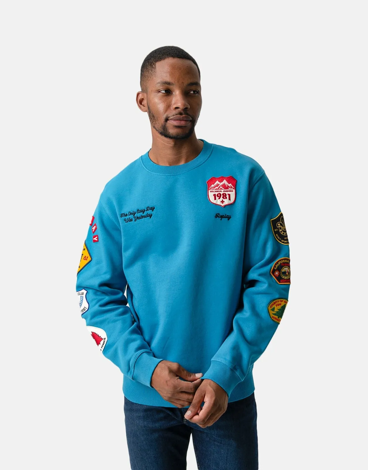 Replay Easy Day Sweatshirt Blue