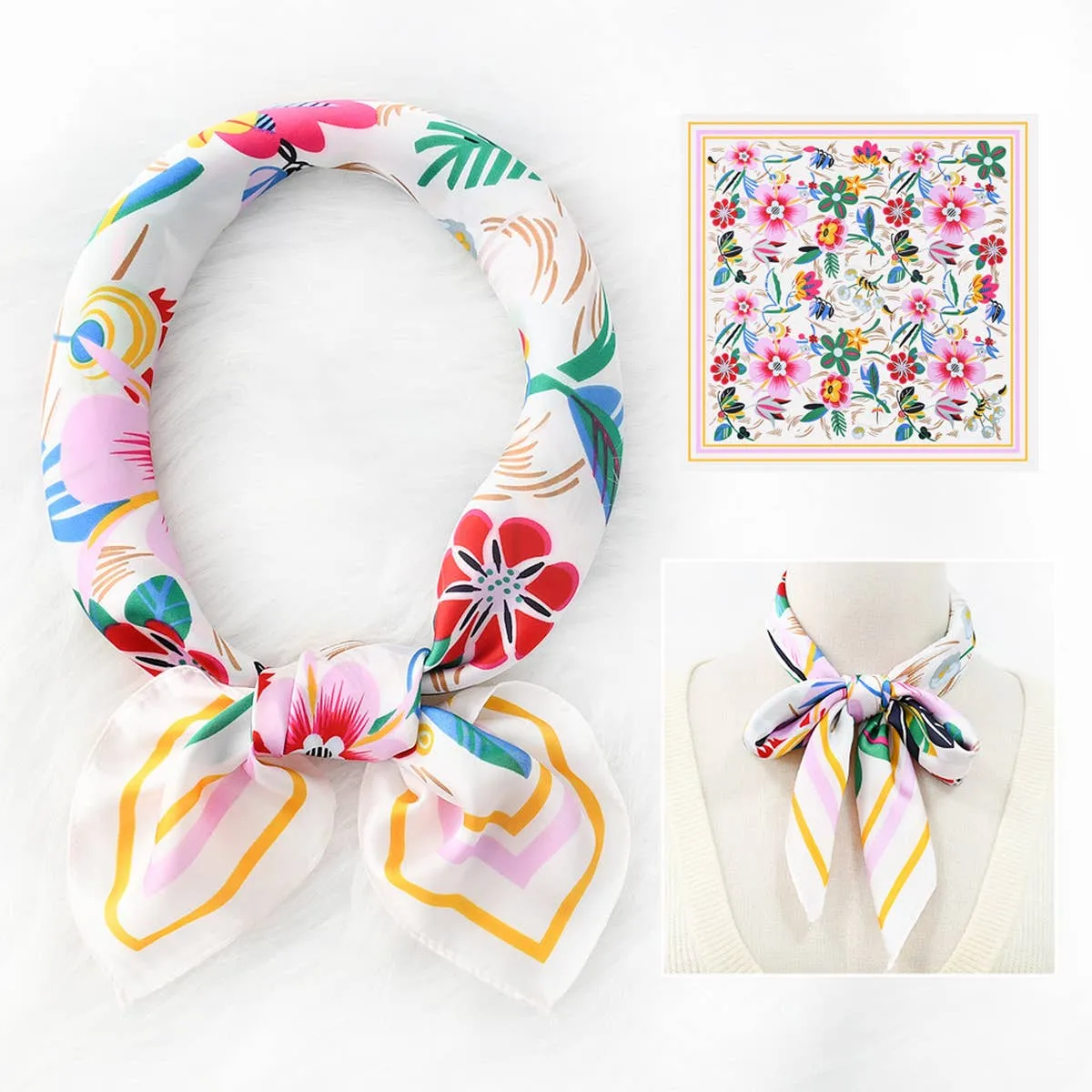 Retro Floral Scarf