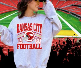 Retro Kansas City Football 1960 Helmet Ash/Natural Sweatshirt